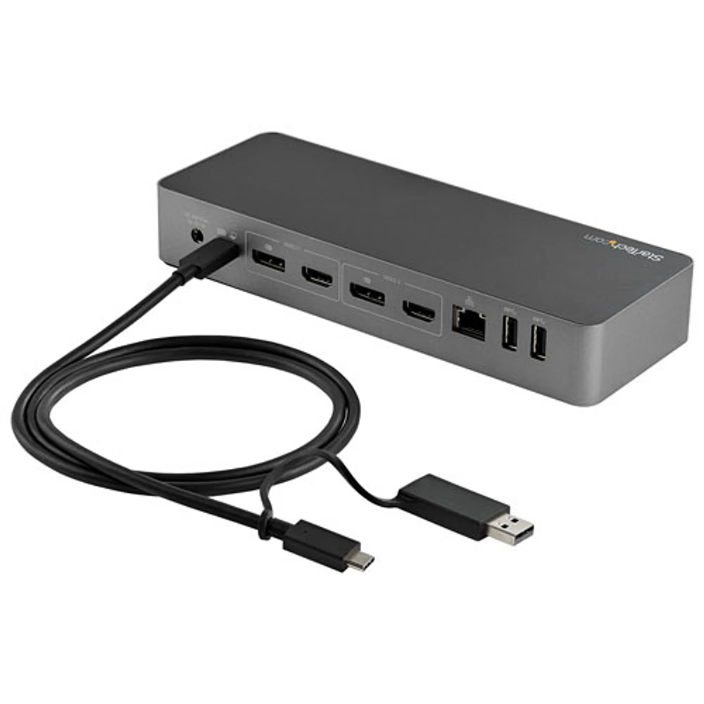 Câble USB-C à USB-C de 1 m (3,28 pi) de StarTech avec adaptateur USB-A (USBCCADP)