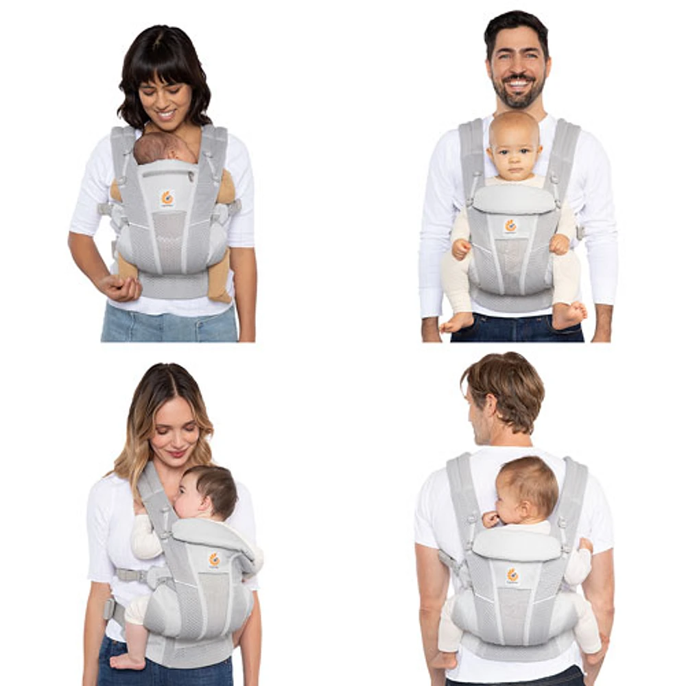 Porte-bébé à quatre positions Omni Breeze d'Ergobaby - Gris graphite