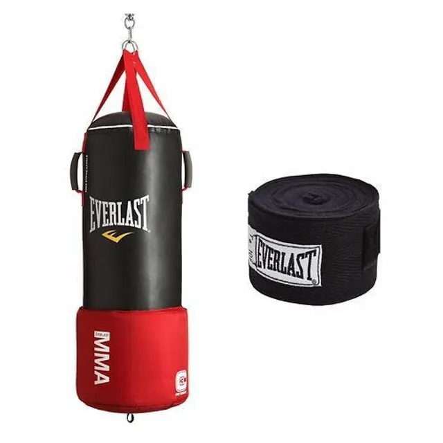 Everlast Partner Training Boxing Gloves and Punch Mitt Kit, Black