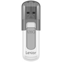 Lexar JumpDrive V100 128GB USB 3.0 Flash Drive - White/Grey