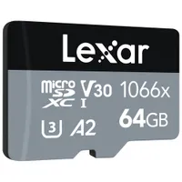 Lexar Professional 1066x 64GB 160MB/s microSDXC UHS-I Memory Card