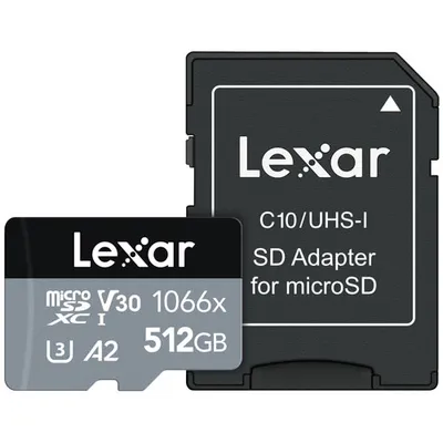 Lexar Professional 1066x 512GB 160MB/s microSDXC UHS-I Memory Card