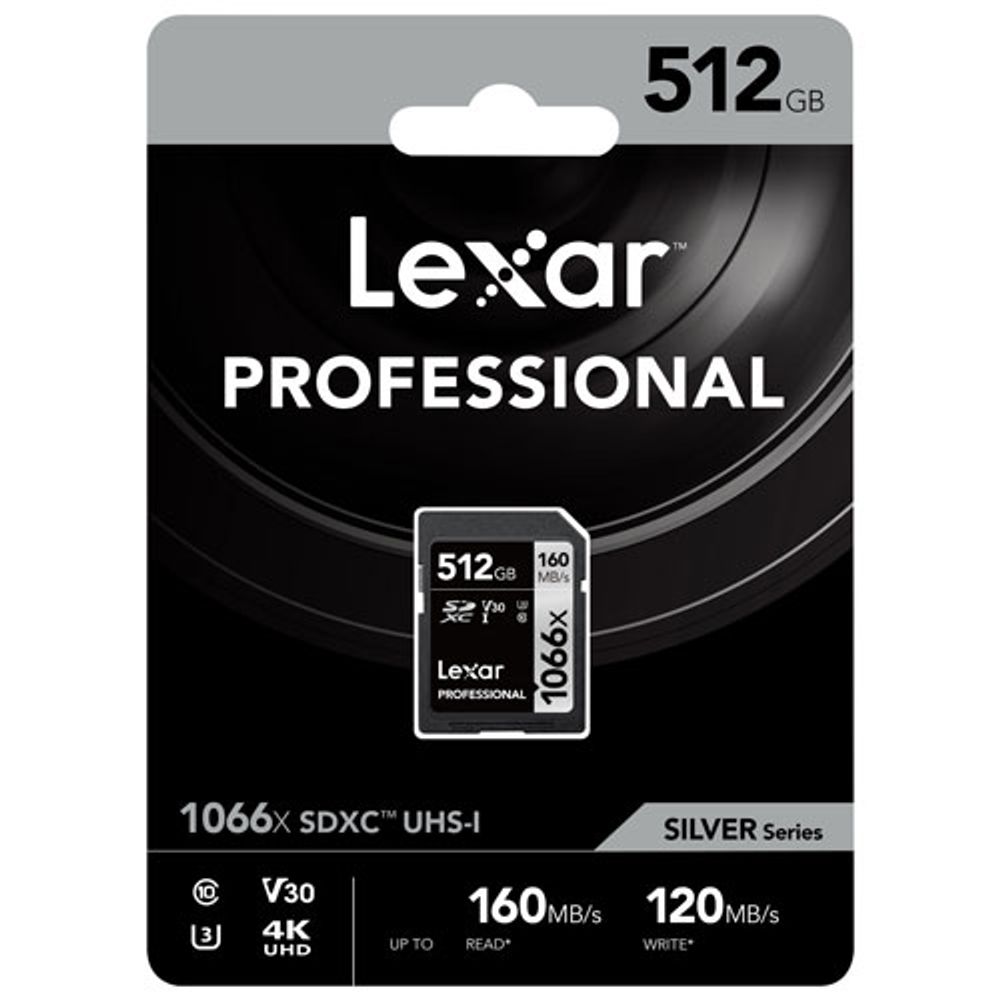 Lexar Professional 1066x 512GB 160MB/s SDXC UHS-I Memory Card