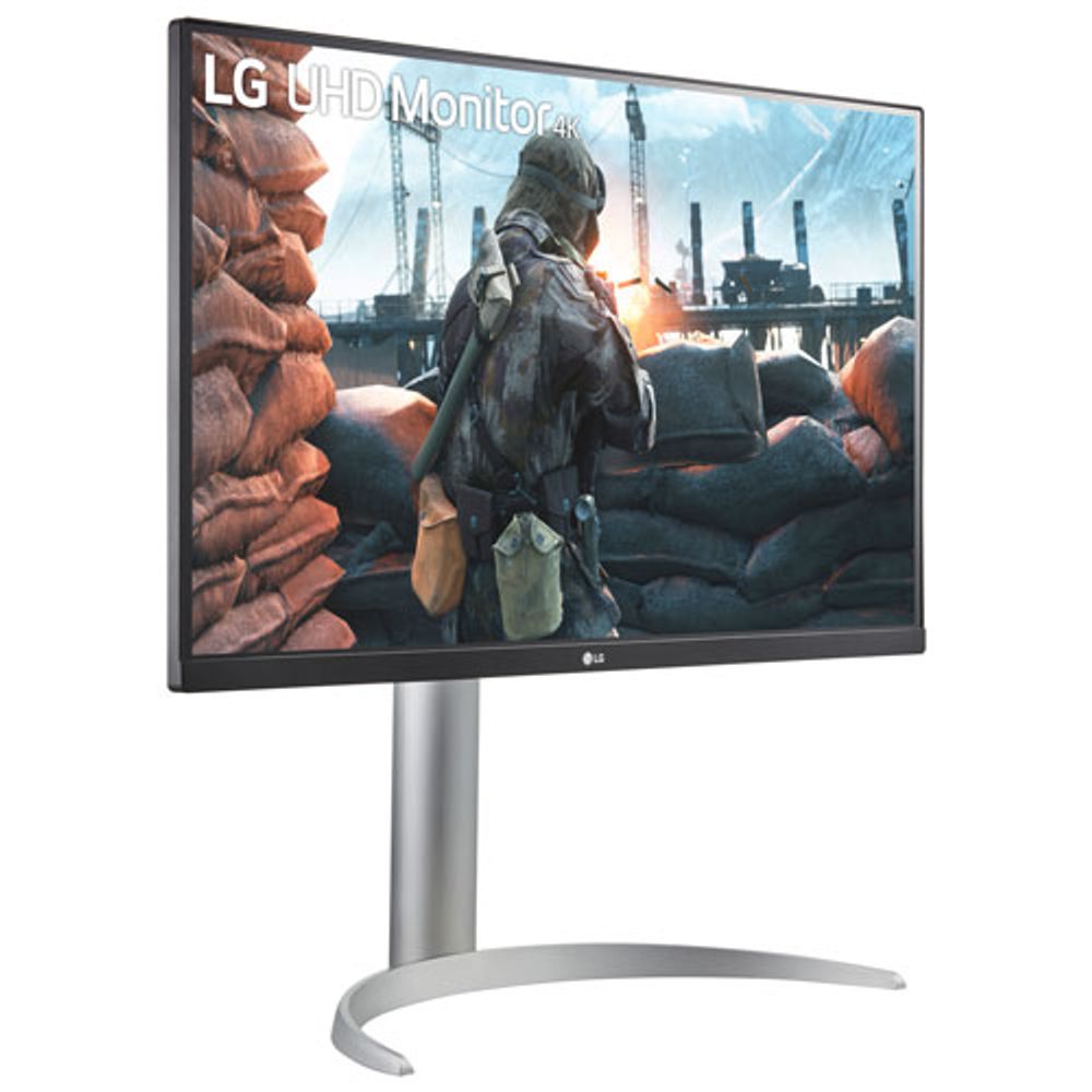 LG 27" 4K Ultra HD 60Hz 5ms GTG IPS LED FreeSync Monitor (27UP650-W) - White - Only at Best Buy