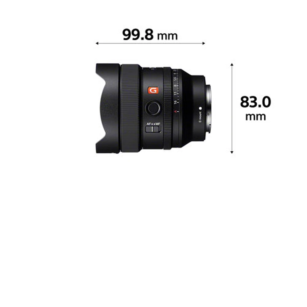 Objectif plein format FE 14 mm f/1,8 GM G Master de Sony