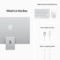 Apple iMac 24" (Spring 2021) - Silver (Apple M1 Chip / 7-Core GPU / 256GB SSD / 8GB RAM) - English