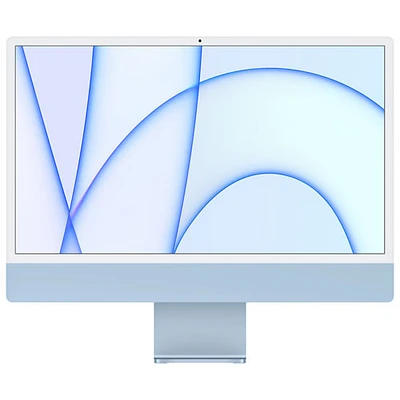 iMac de 24 po d'Apple (printemps 2021) - Bleu (M1 d'Apple/CG à 7 coeurs/SSD 256 Go/RAM 8 Go) - Fr