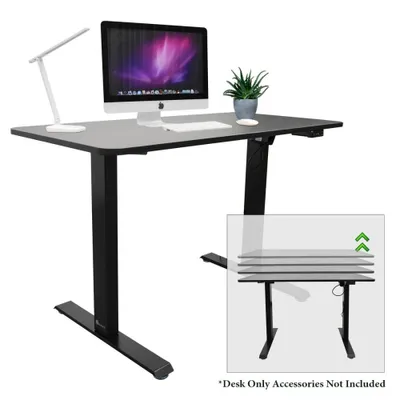 Boost Industries FS-MD47 Floor Standing Motorized Height Adjustable Office Desk (Black)