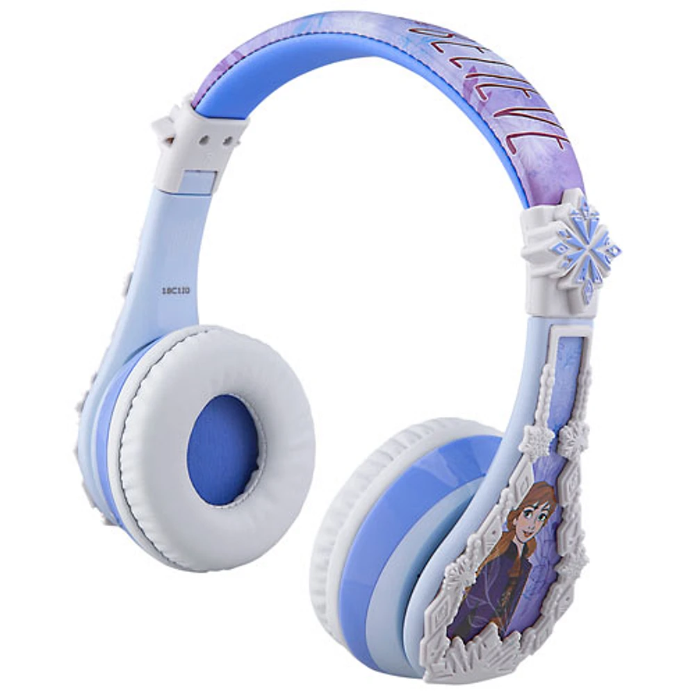 KIDdesigns Frozen 2 Over-Ear Noise Cancelling Bluetooth Kids Headphones - Blue