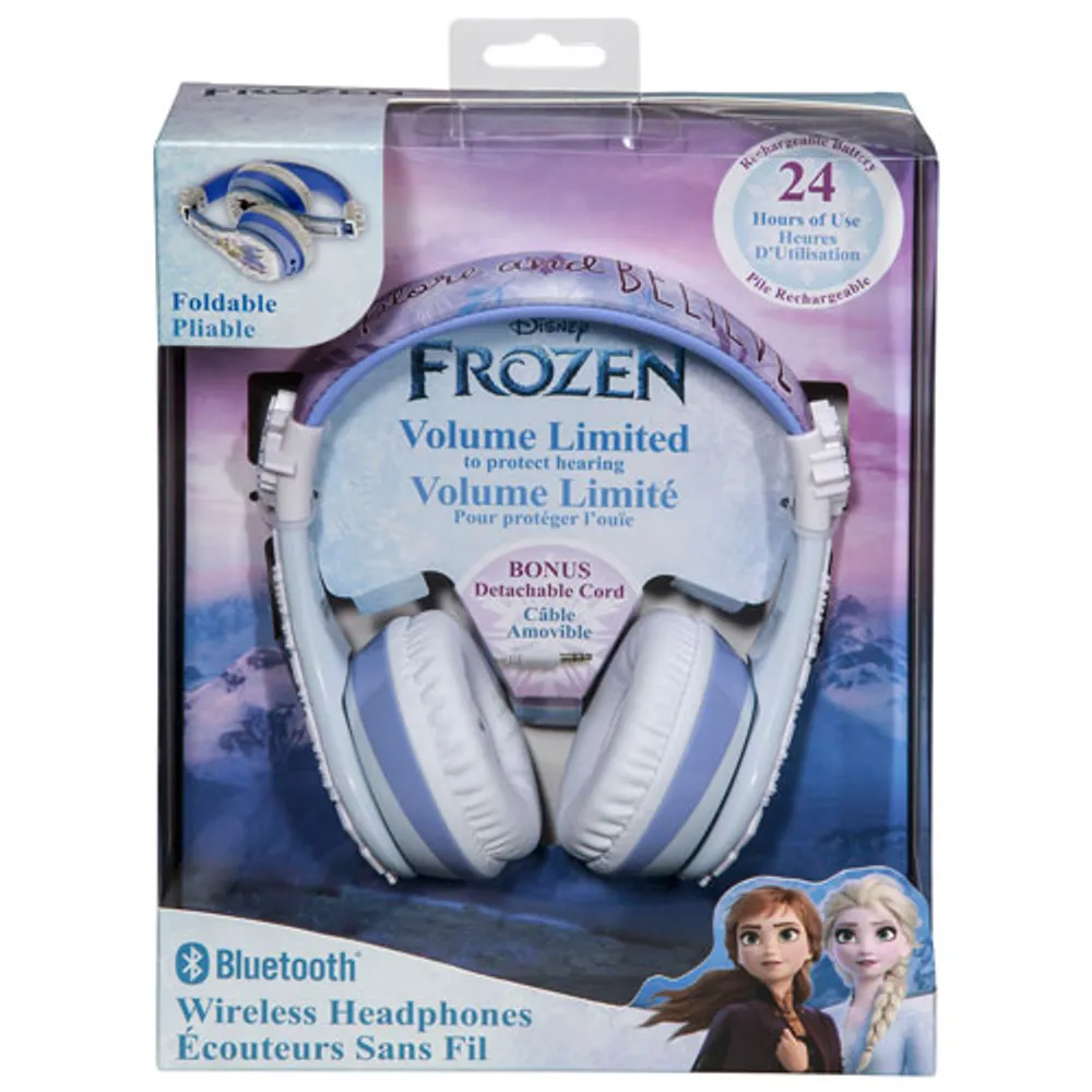 KIDdesigns Frozen 2 Over-Ear Noise Cancelling Bluetooth Kids Headphones - Blue