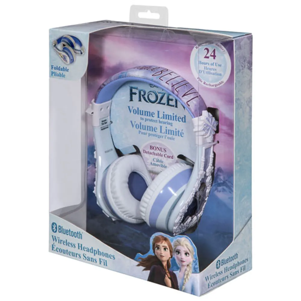 Casque d'écoute Bluetooth pour enfants à suppression du bruit Reine des neiges 2 KIDdesigns - Bleu