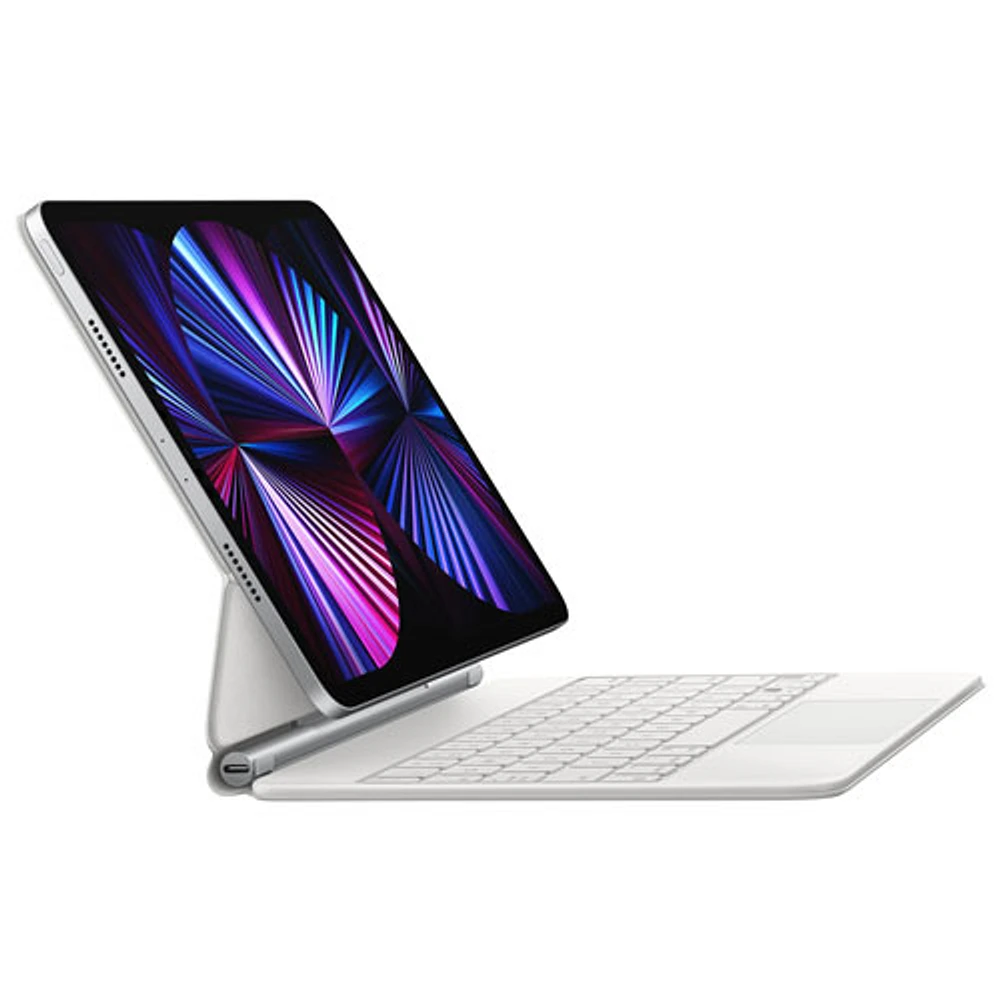 Clavier Magic Keyboard d'Apple pour iPad Pro de 11 po (3e/4e gén.)/Air (4e/5e gén.)/Air de 11 po (M2) - Blanc