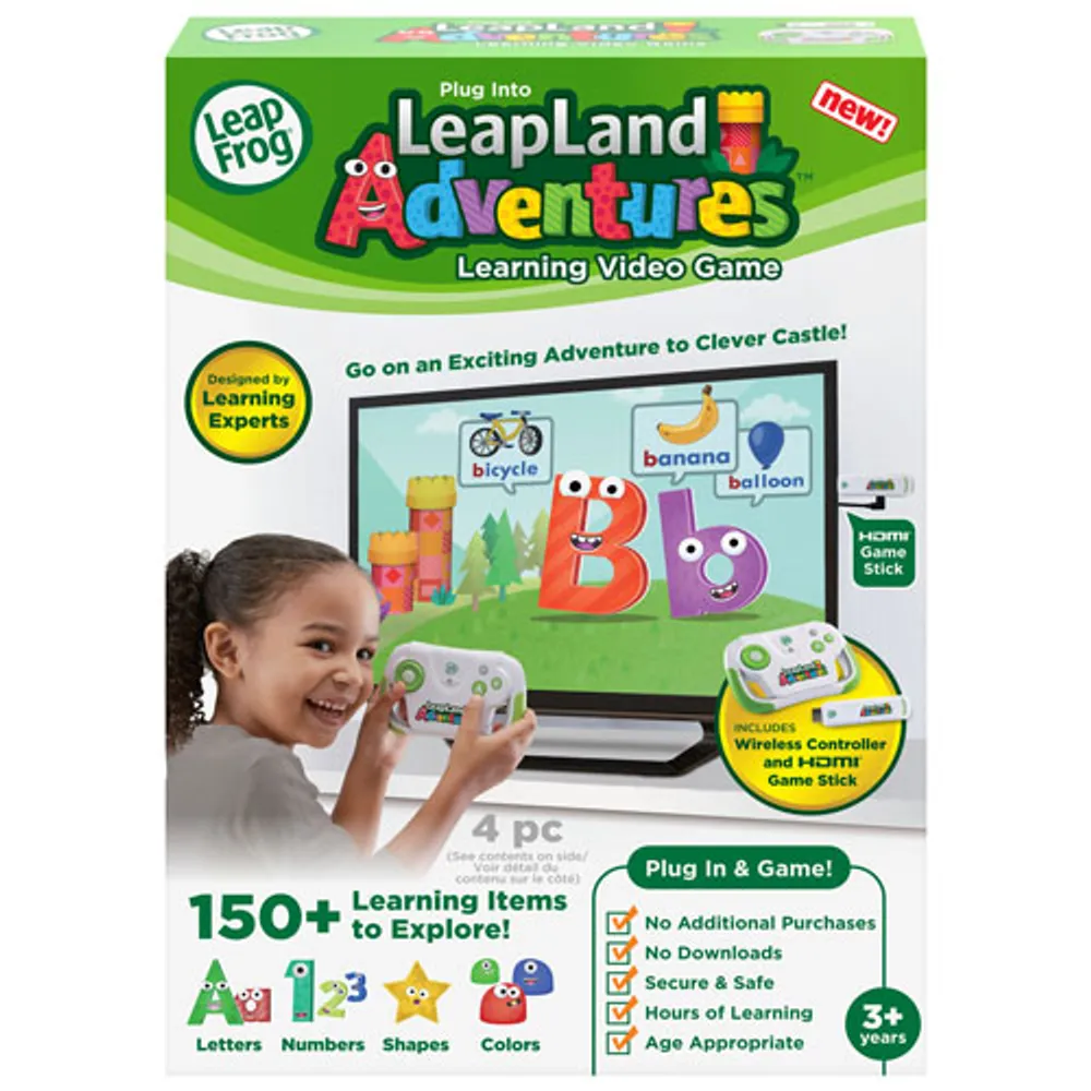 Leapfrog LeapLand Adventures Learning Video Game w/ Wireless Controller & Play Game Stick -English