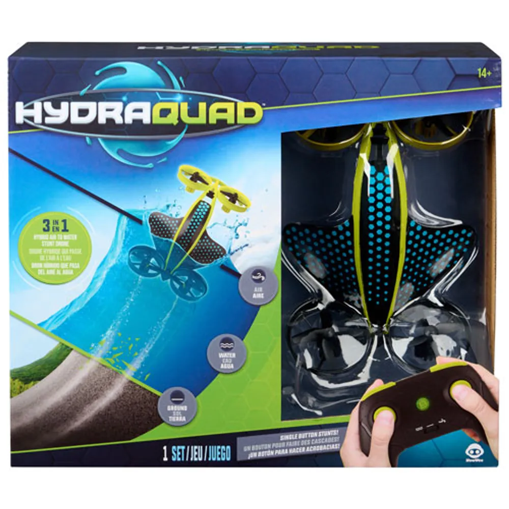 HydraQuad Hybrid Air-to-Water Stunt Drone