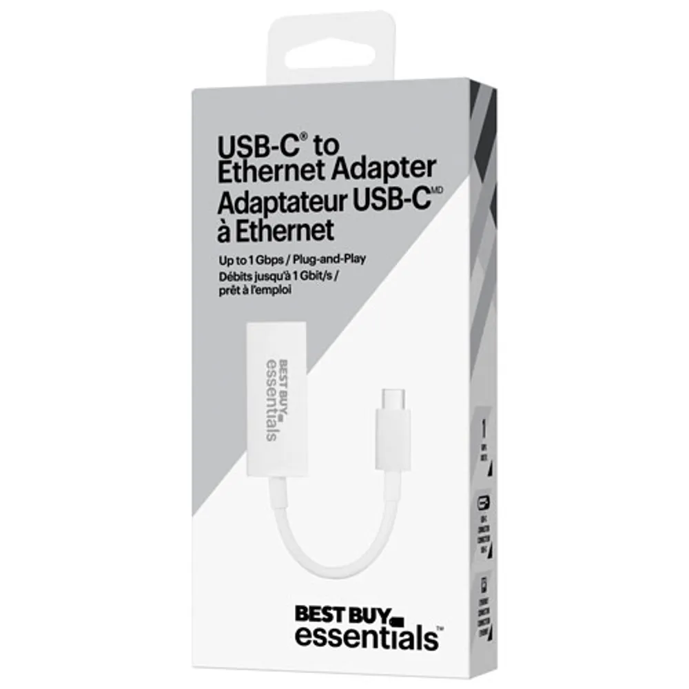 Best Buy Essentials USB-C to Ethernet Adapter (BE-PA3C6E-C)