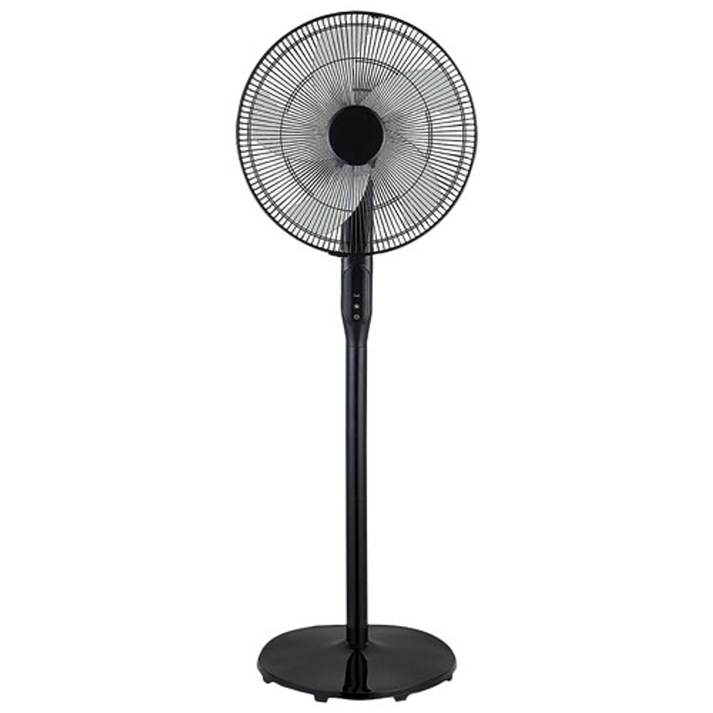 Ventilateur sur pied c.c. oscillant d'Ecohouzng - 16 po - Noir