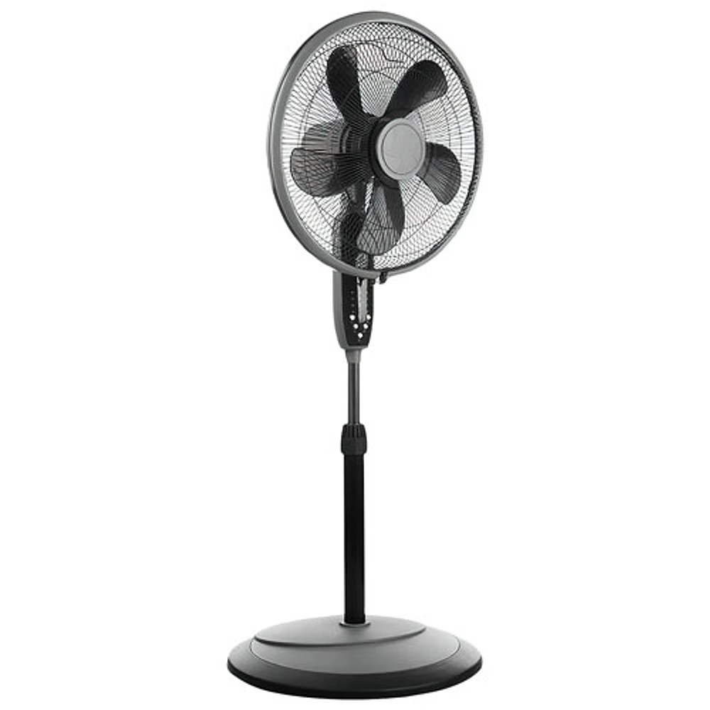 Ventilateur sur pied oscillant d'Ecohouzng - 16 po - Noir