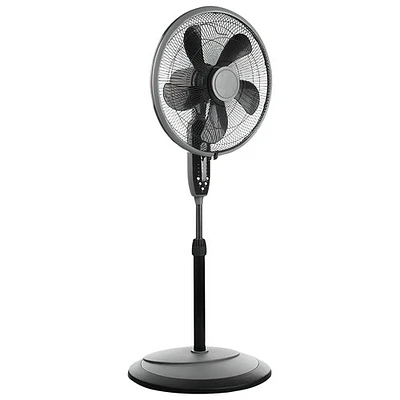 Ventilateur sur pied oscillant d'Ecohouzng - 16 po - Noir