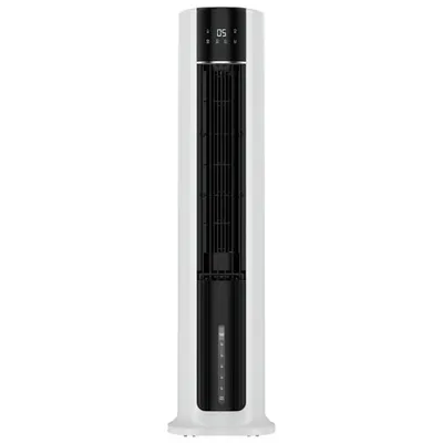 Ventilateur vertical oscillant et refroidissant avec réglage d'humidité de 41 po d'Ecohouzng - Blanc
