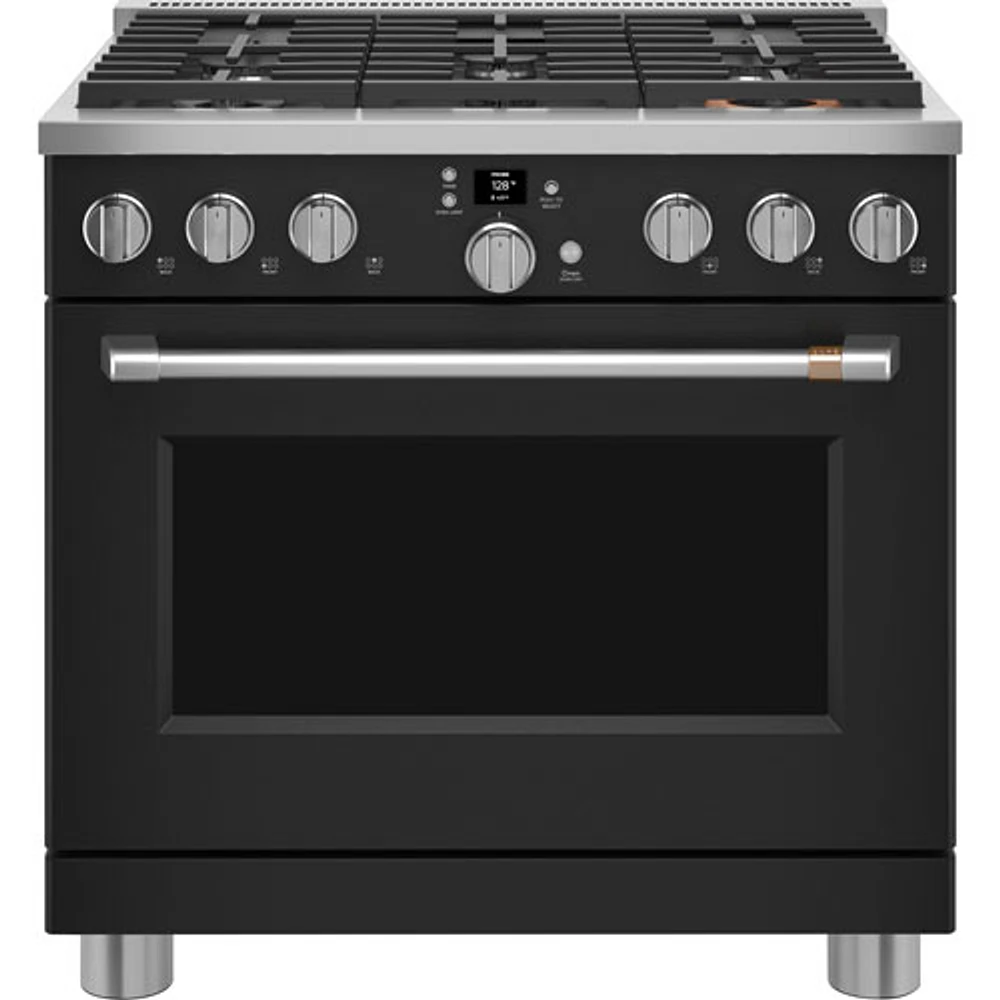 Café 36" 6.2 Cu. Ft. Fan Convection Freestanding Gas Range (CGY366P3TD1) - Matte Black