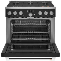 Café 36" 6.2 Cu. Ft. Fan Convection Freestanding Gas Range (CGY366P3TD1) - Matte Black