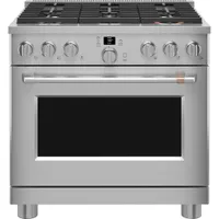 Café 36" 6.2 Cu. Ft. Fan Convection Freestanding Gas Range (CGY366P2TS1) - Stainless Steel