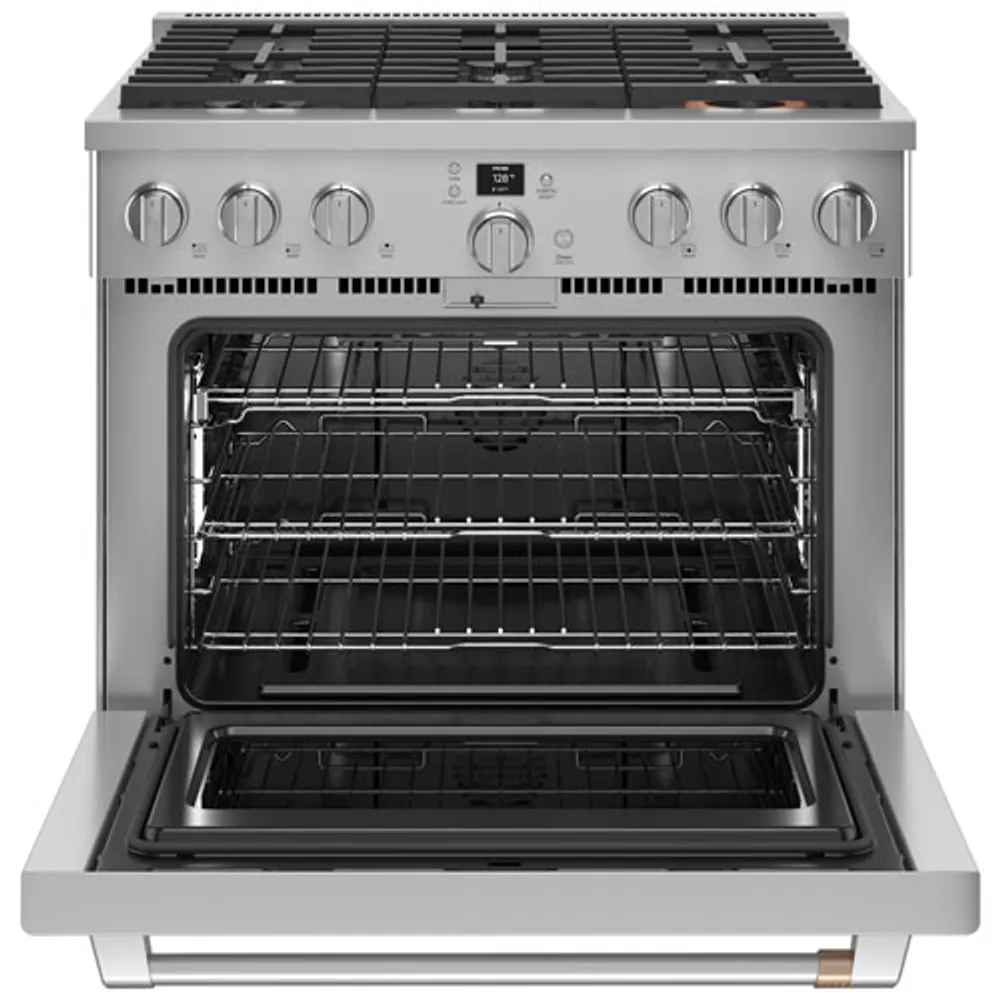 Café 36" 6.2 Cu. Ft. Fan Convection Freestanding Gas Range (CGY366P2TS1) - Stainless Steel