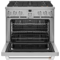 Café 36" 6.2 Cu. Ft. Fan Convection Freestanding Gas Range (CGY366P2TS1) - Stainless Steel