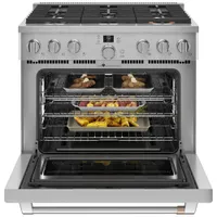 Café 36" 6.2 Cu. Ft. Fan Convection Freestanding Gas Range (CGY366P2TS1) - Stainless Steel