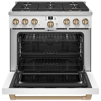 Café 36" 5.7 Cu. Ft. True Convection Freestanding Duel Fuel Air Fry Range (C2Y366P4TW2) - White