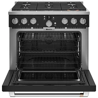 Café 36" 5.7 Cu. Ft. True Convection Freestanding Duel Fuel Air Fry Range (C2Y366P3TD1) - Black