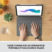 Étui-clavier Combo Touch de Logitech avec pavé pour iPad Pro 12,9 po (5e/6e gén.) - Gris Oxford - Anglais