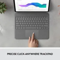 Étui-clavier Combo Touch de Logitech avec pavé pour iPad Pro 12,9 po (5e/6e gén.) - Gris Oxford - Anglais
