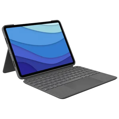 Étui-clavier Combo Touch de Logitech avec pavé pour iPad Pro 11 po (1re/2e/3e/4e génération) - Gris Oxford - Anglais