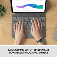 Étui-clavier Combo Touch de Logitech avec pavé pour iPad Pro 11 po (1re/2e/3e/4e génération) - Gris Oxford - Anglais