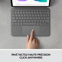 Étui-clavier Combo Touch de Logitech avec pavé pour iPad Pro 11 po (1re/2e/3e/4e génération) - Gris Oxford - Anglais