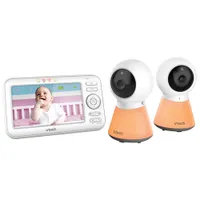 VTech 5" Video Baby Monitor with 2 Cameras, Night Light, Night Vison & Two-Way Audio (VM5254-2)