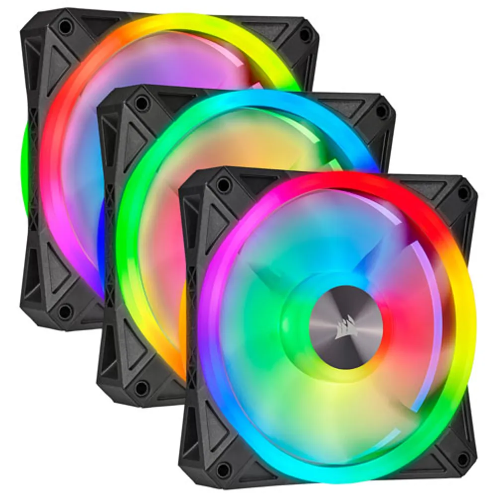 Corsair iCue QL120 RGB PWM 120mm Triple Case Fan Kit