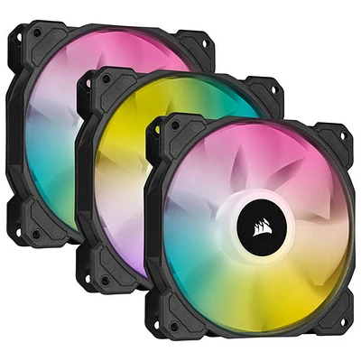 Corsair iCUE SP120 RGB Elite Performance 120mm Triple Case Fan Kit - Black
