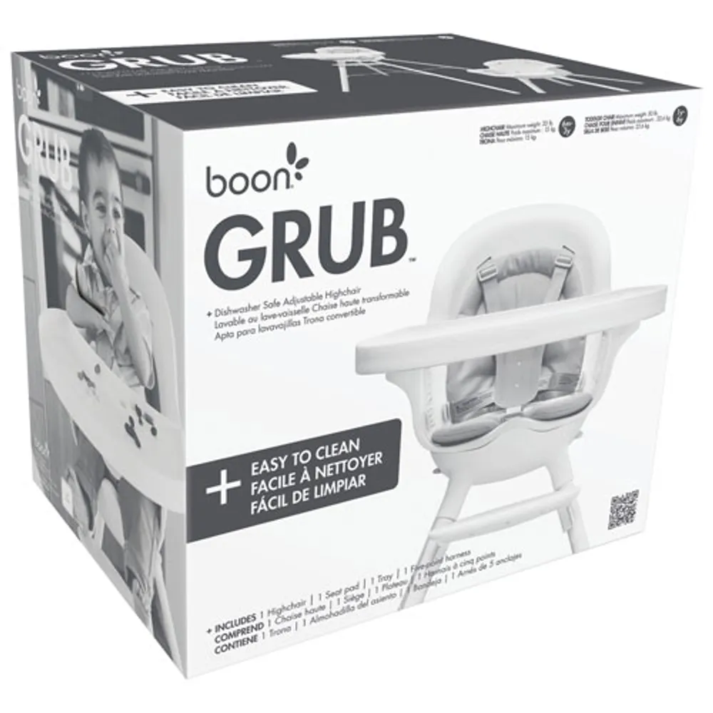 Boon GRUB Baby High Chair with Removable Seat and Tray