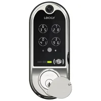 Serrure intelligente Bluetooth et Wi-Fi Vision de LOCKLY avec sonnette vidéo - Nickel satiné