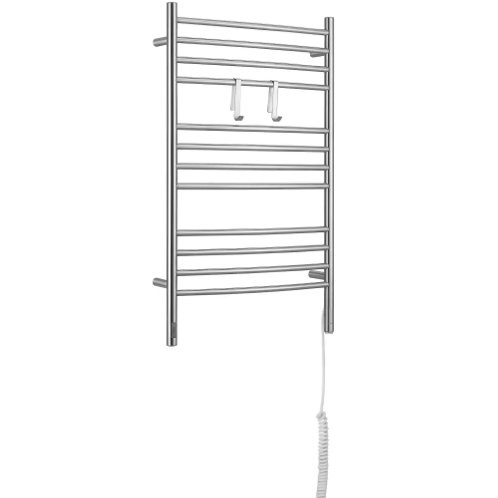 Ancona 12-Bar Dual Wall Mount Towel Warmer with 2 Adjustable Hooks and  Integrated On-Board Timer in Brushed Stainless Steel | Coquitlam Centre