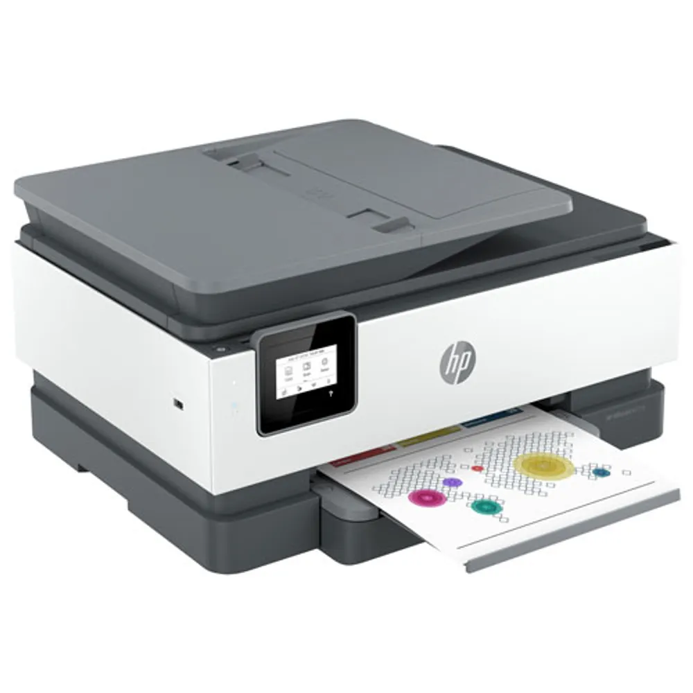 Imprimante à jet d'encre tout-en-un sans fil OfficeJet 8015e de HP - Essai de 6 mois de Instant Ink de HP inclus*