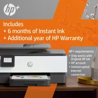 Imprimante à jet d'encre tout-en-un sans fil OfficeJet 8015e de HP - Essai de 6 mois de Instant Ink de HP inclus*