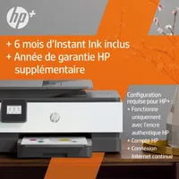 Imprimante à jet d'encre tout-en-un sans fil OfficeJet 8015e de HP - Essai de 6 mois de Instant Ink de HP inclus*