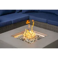 Paramount Square Propane Fire Pit Table - 55,000 BTU - Concrete-Look