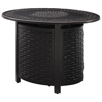 Paramount Thatch Oval Propane Fire Pit - 37,000 BTU - Black/Bronze