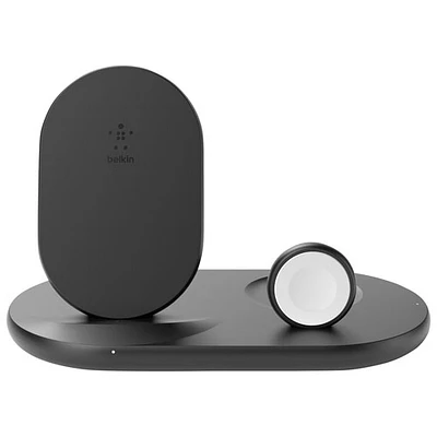 Belkin BOOST CHARGE 3-in-1 Qi Wireless Charging Dock for Apple Devices (WIZ001ttBK) - Black