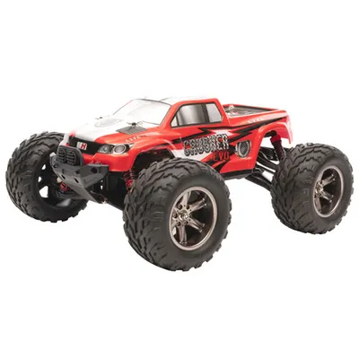 LiteHawk Crusher Evo 2WD 1/12 Scale RC Monster Truck (42017) - Red/White