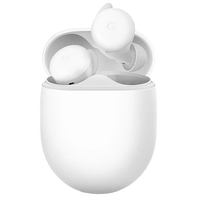 Écouteurs boutons 100 % sans fil à isolation sonore Pixel Buds A-Series de Google - Clairement blanc